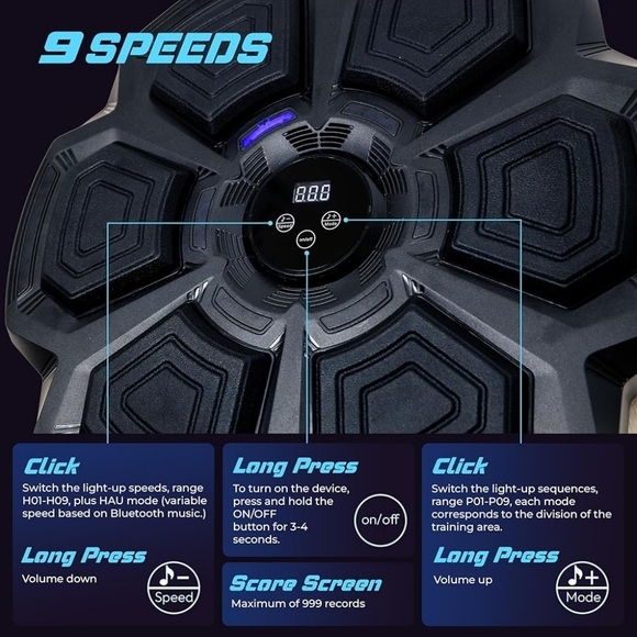 Smart Music Boxing Machine w/ Gloves โ Interactive LED Trainer - Picture 6 of 11